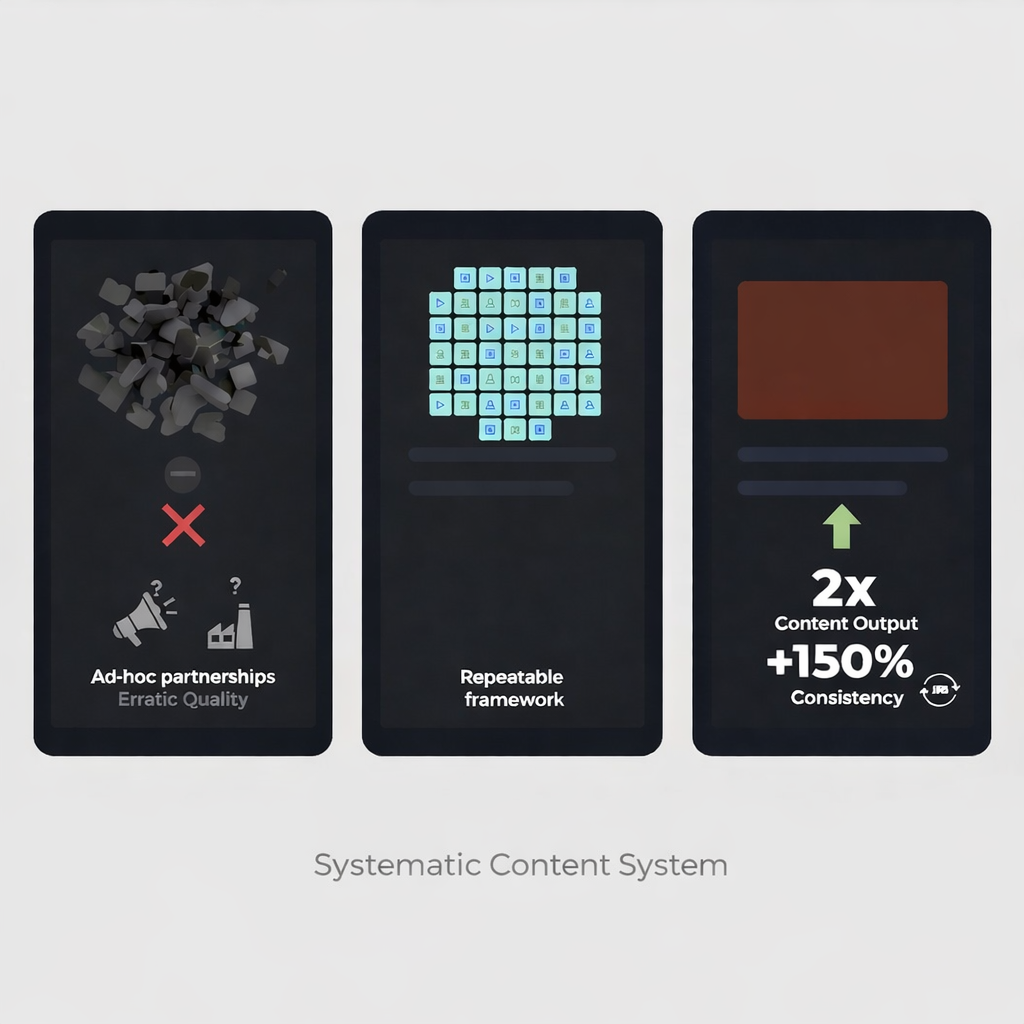 Consumer brand built a content system - Systematic content production